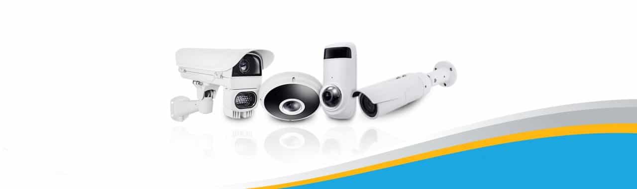 A collage of various video and security cameras.
