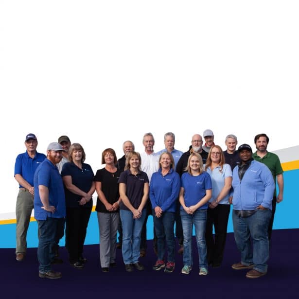 Seventeen individuals of various ethnicities, ages, and genders comprising the ToledoTel Team.